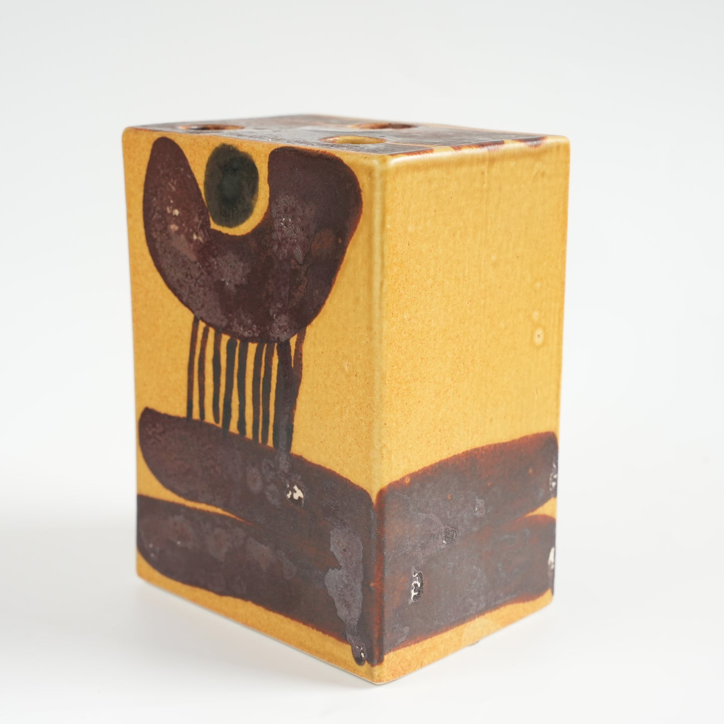 希少 リサ・ラーソン（Lisa Larson）スタジオ・ハンド（Studio Hand）ユニークピース 3穴 一輪挿し フラワーベース グスタフスベリ製 ストーンウェア