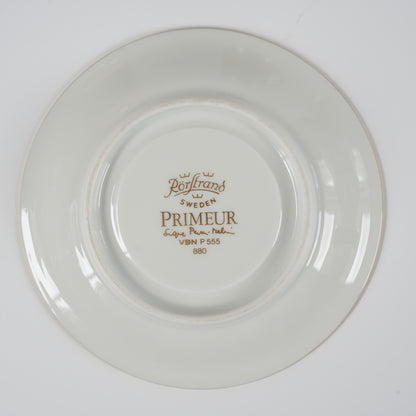 ロールストランド プリムール（Primeur）グルド「バグダッド」（Guld Bagdad）金彩 デミタスカップ＆ソーサー＆ケーキ皿 トリオ