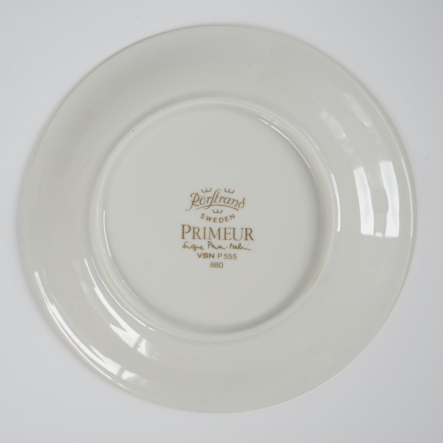 ロールストランド プリムール（Primeur）グルド「バグダッド」（Guld Bagdad）金彩 デミタスカップ＆ソーサー＆ケーキ皿 トリオ