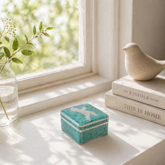 グスタフスベリ アルジェンタ（Argenta）銀彩 蓋付き小箱 ヴィルヘルム・コーゲ