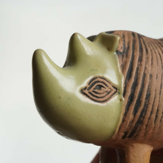 Lisa Larson Zoo (Menageri) rhinoceros (Noshörning) figurine