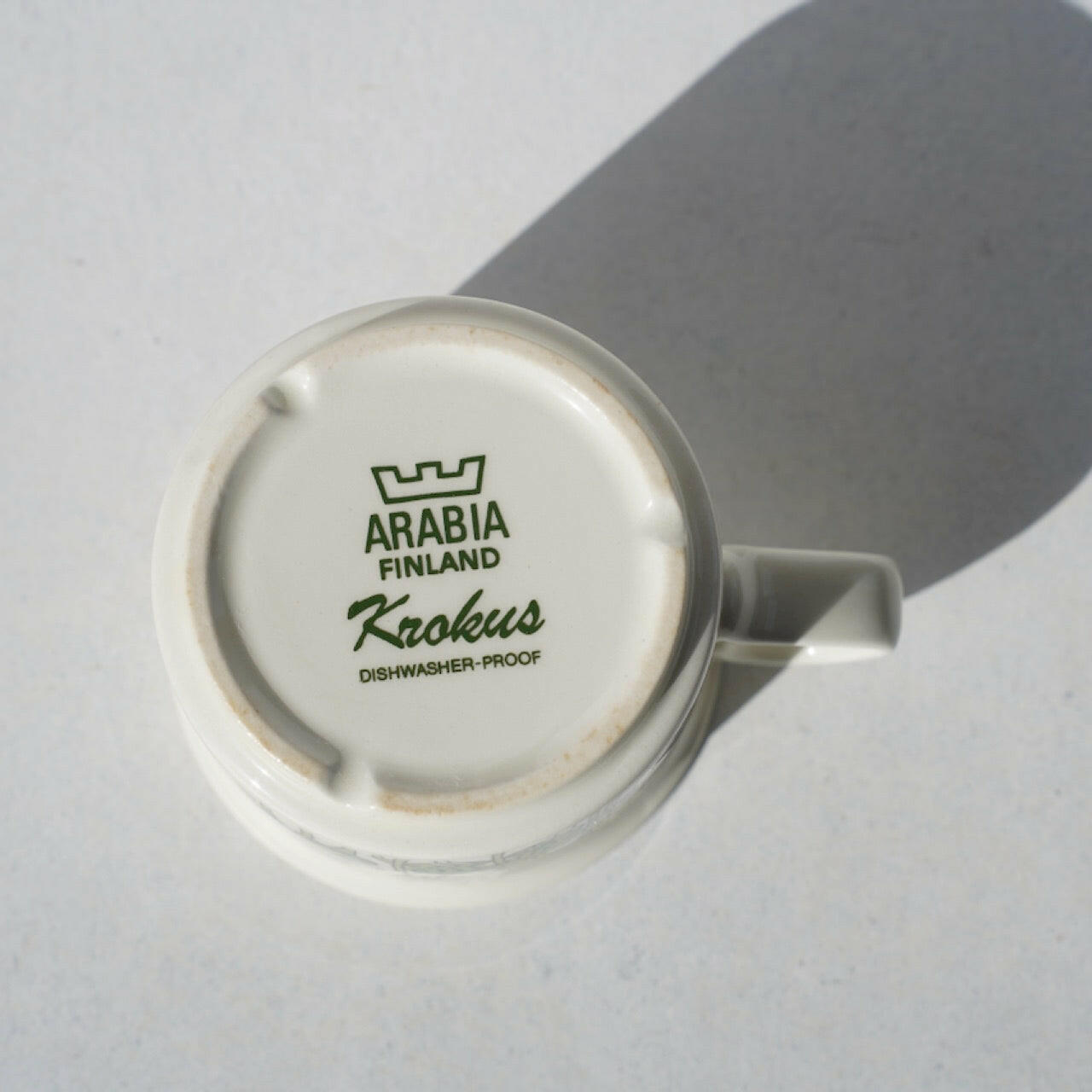 訳あり アラビア（ARABIA）クロッカス（Krokus）コーヒーカップ＆ソーサー＆プレート トリオ コーヒーカップ・ティーカップ ARABIA   