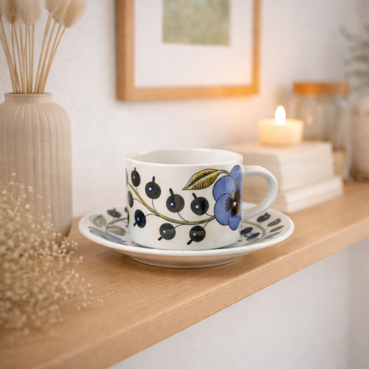 訳あり品【ヴィオラロゴ】アラビア（ARABIA）パラティッシ（Paratiisi）ティーカップ＆ソーサー