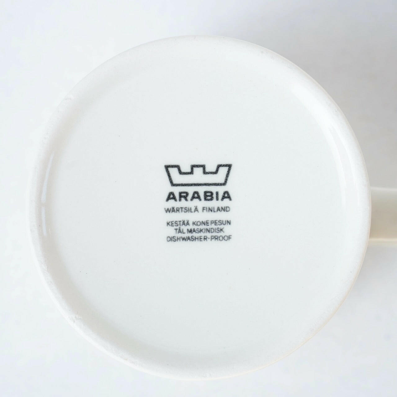 初期モデル アラビア（ARABIA）パラティッシ（Paratiisi）ブラック ティーカップ＆ソーサー コーヒーカップ・ティーカップ ARABIA   