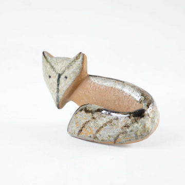 リサラーソン　小さな動物園　キツネ　陶器製　置物　ビンテージ リサラーソン 小さな動物園 キツネ 陶器製 置物 ビンテージ