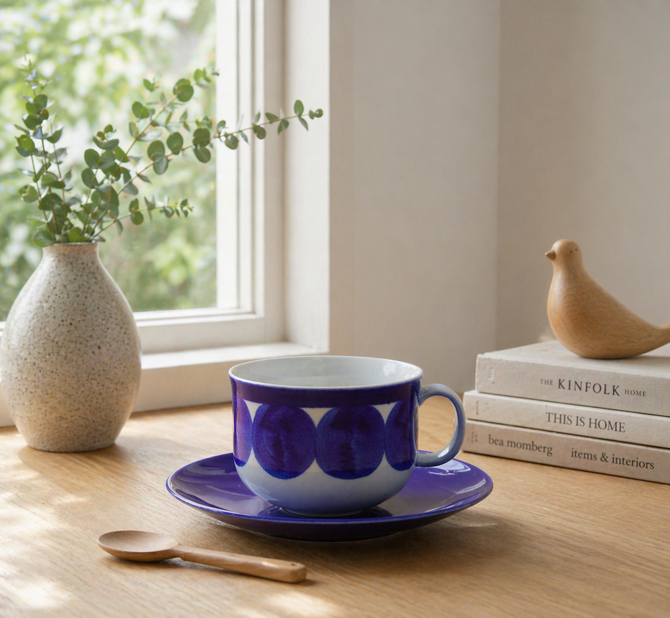 希少 リサ・ラーソン（Lisa Larson）1996年製 Kスタジオ 直筆サイン ハンドペイントカップ