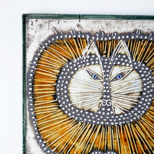リサ・ラーソン UNIKシリーズ 丸い猫の陶板（Katt） - 北欧食器 