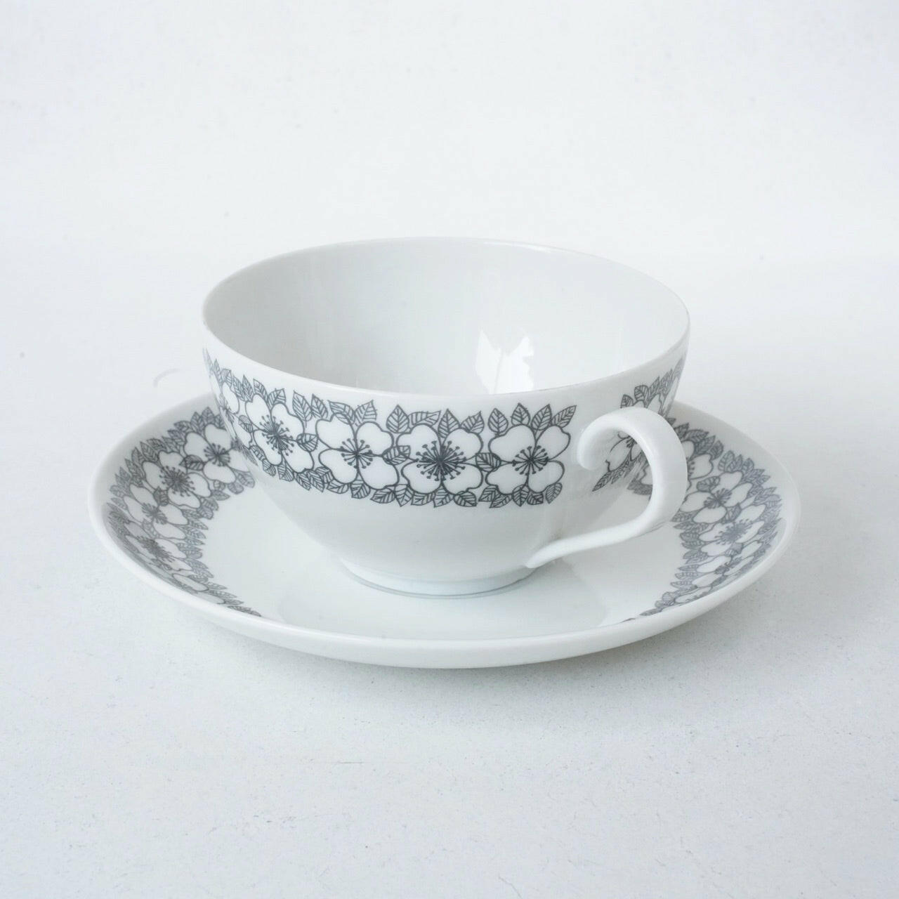Rorstrand Mimosa Tea Cup &amp; Saucer &amp; Plate Trio