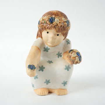 希少 リサ・ラーソン フリーランス作品 花を摘む少女 – 北欧食器