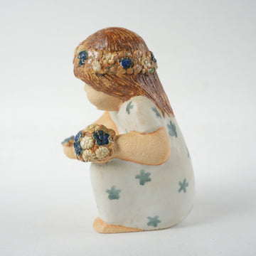 リサラーソン　花を持つ少女 リサラーソン Blomsterflicka Skulpturer シリーズ 花を持つ少女