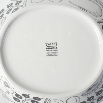 希少サイズ【最初期モデル】アラビア（ARABIA）ブラックパラティッシ（Paratiisi）大サイズ ボウル - ディテール 10