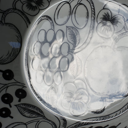 希少サイズ【最初期モデル】アラビア（ARABIA）ブラックパラティッシ（Paratiisi）大サイズ ボウル - バックスタンプ・裏印