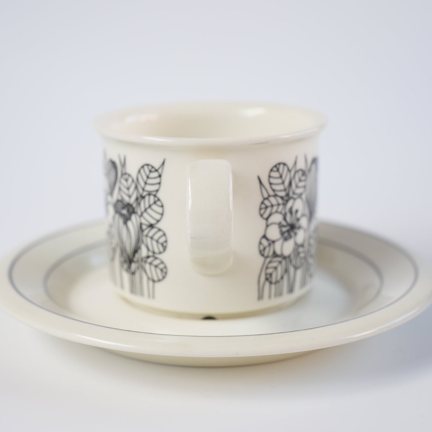 訳あり品 アラビア（ARABIA）クロッカス（Krokus）コーヒーカップ＆ソーサー - 側面