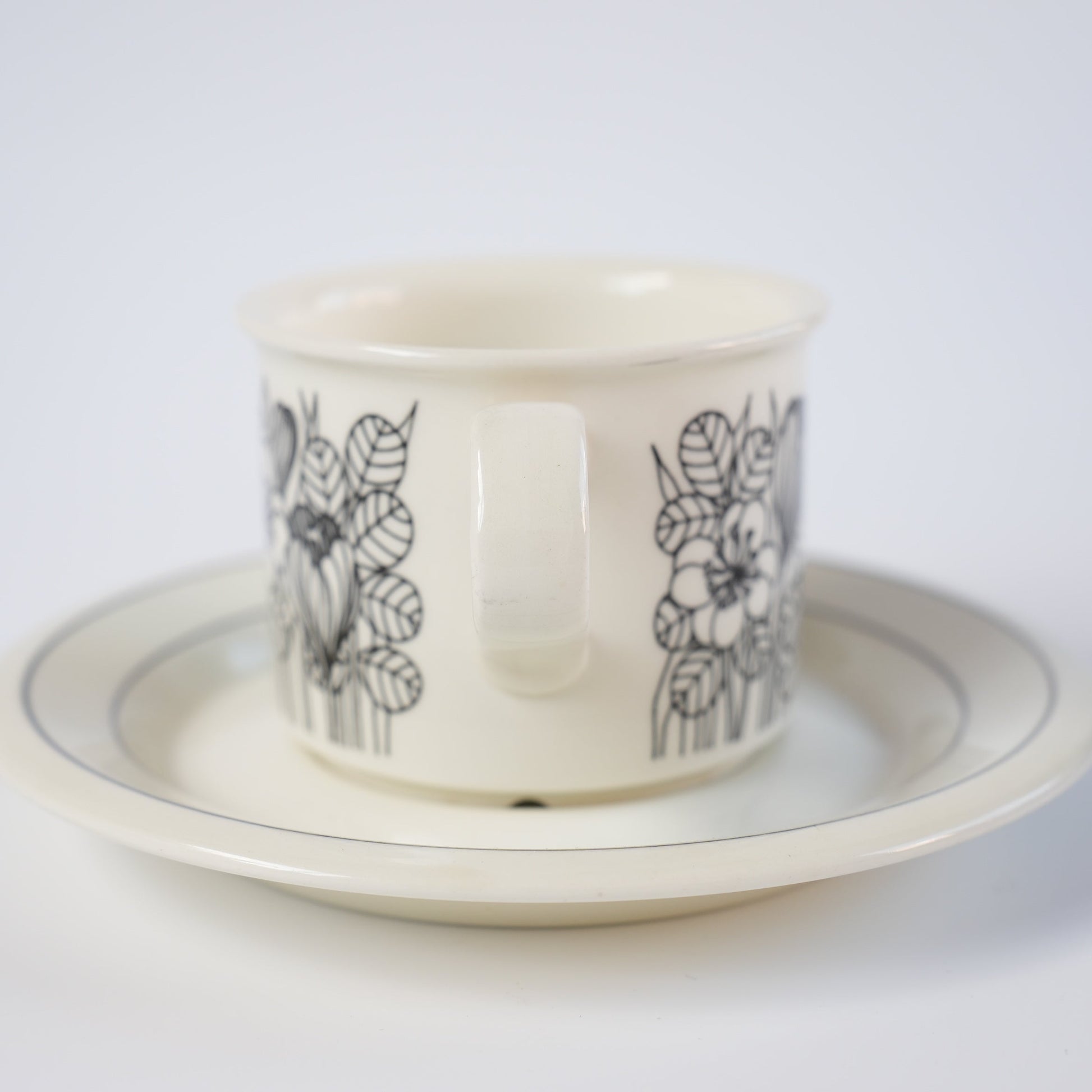 訳あり品 アラビア（ARABIA）クロッカス（Krokus）コーヒーカップ＆ソーサー - 側面
