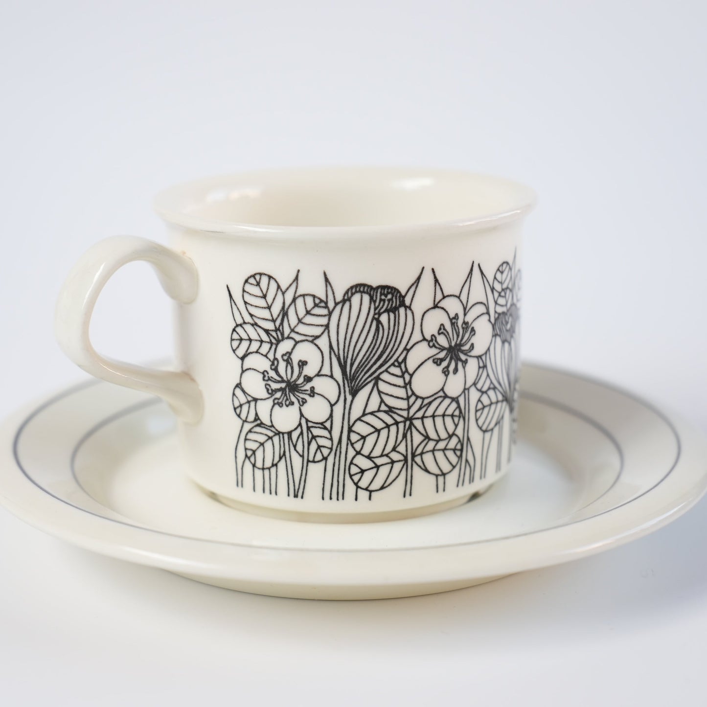 訳あり品 アラビア（ARABIA）クロッカス（Krokus）コーヒーカップ＆ソーサー - ディテール 1