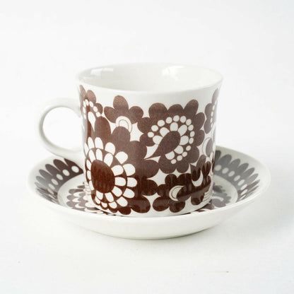 アラビア（ARABIA）100周年記念モデル ブラウンのマグカップ＆ソーサー - ディテール 2