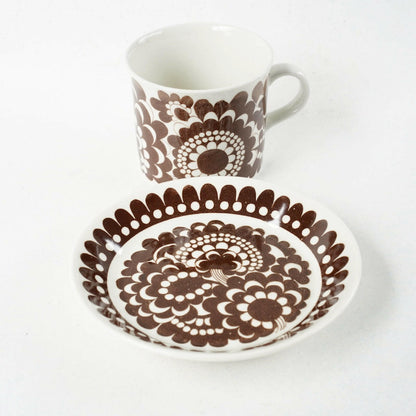 アラビア（ARABIA）100周年記念モデル ブラウンのマグカップ＆ソーサー - ディテール 6