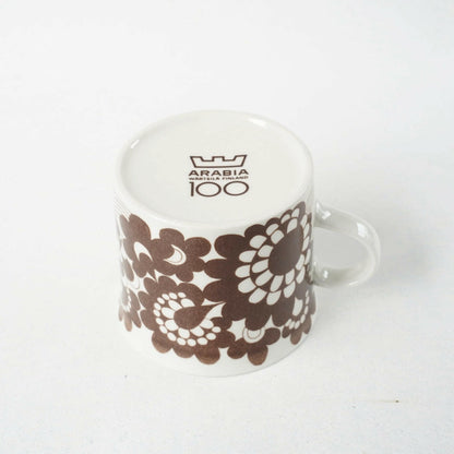 アラビア（ARABIA）100周年記念モデル ブラウンのマグカップ＆ソーサー - ディテール 7