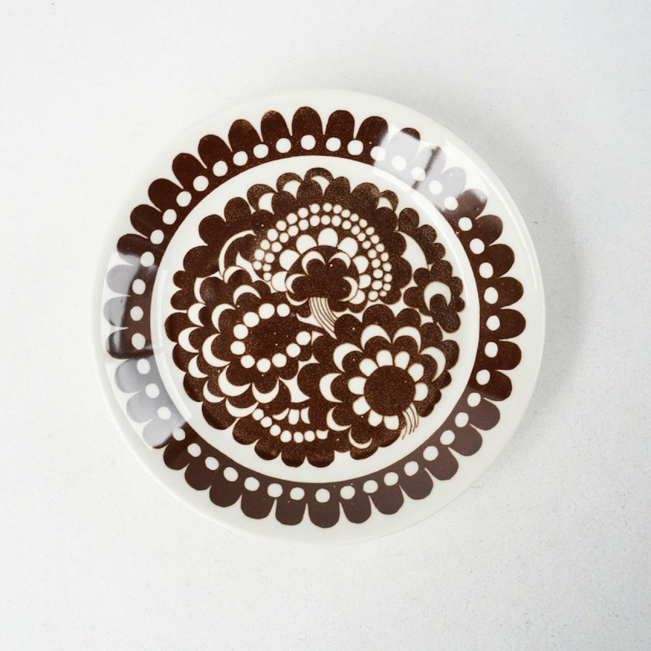 アラビア（ARABIA）100周年記念モデル ブラウンのマグカップ＆ソーサー - ディテール 9