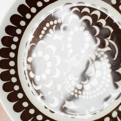 アラビア（ARABIA）100周年記念モデル ブラウンのマグカップ＆ソーサー - バックスタンプ・裏印