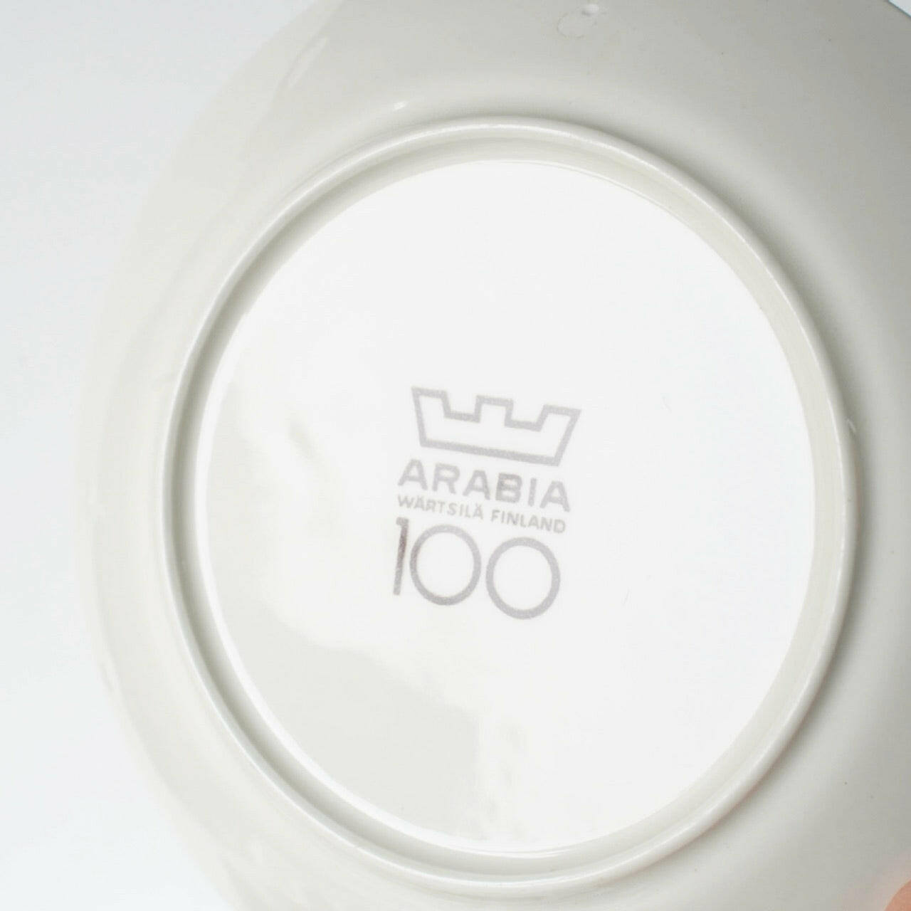 アラビア（ARABIA）100周年記念モデル ブラウンのマグカップ＆ソーサー コンディション詳細