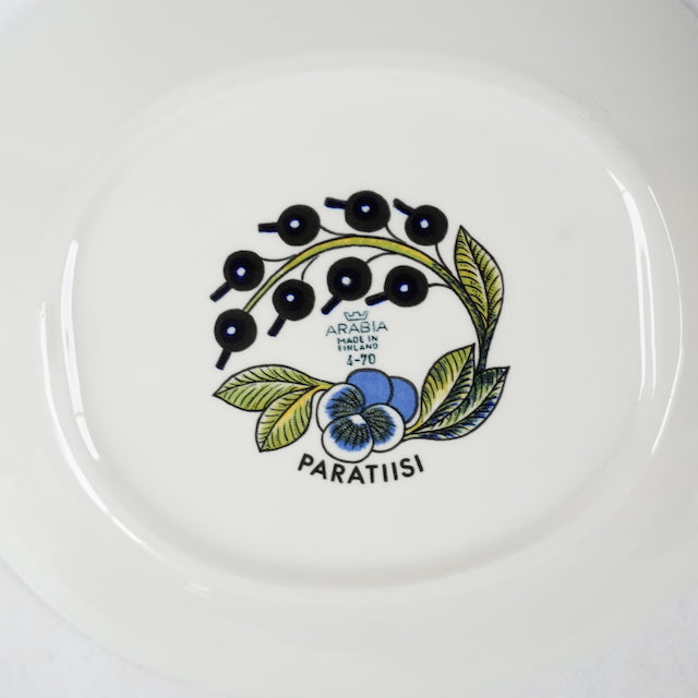 希少【ヴィオラロゴ】アラビア（ARABIA）パラティッシ（Paratiisi）オーバルプレート25cm 2 - 側面