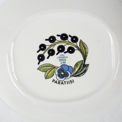 希少【ヴィオラロゴ】アラビア（ARABIA）パラティッシ（Paratiisi）オーバルプレート25cm 2 - 側面