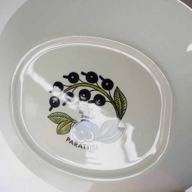 希少【ヴィオラロゴ】アラビア（ARABIA）パラティッシ（Paratiisi）オーバルプレート25cm 2 裏面（バックスタンプ）