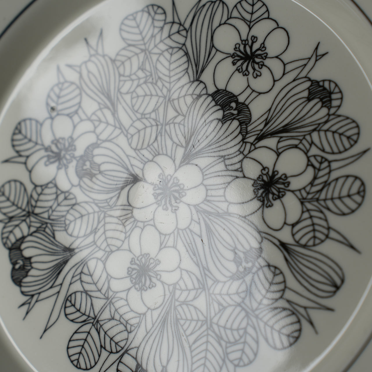 アラビア（ARABIA）クロッカス（Krokus）20cmプレート - バックスタンプ・裏印