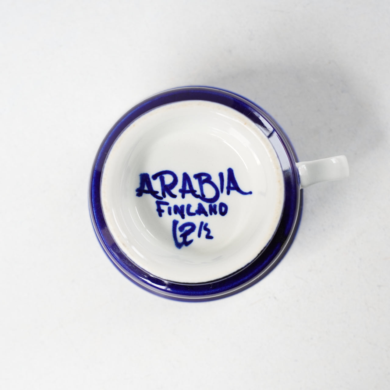 極美品 アラビア（ARABIA）バレンシア（Valencia）ティーカップ＆ソーサー - バックスタンプ・裏印