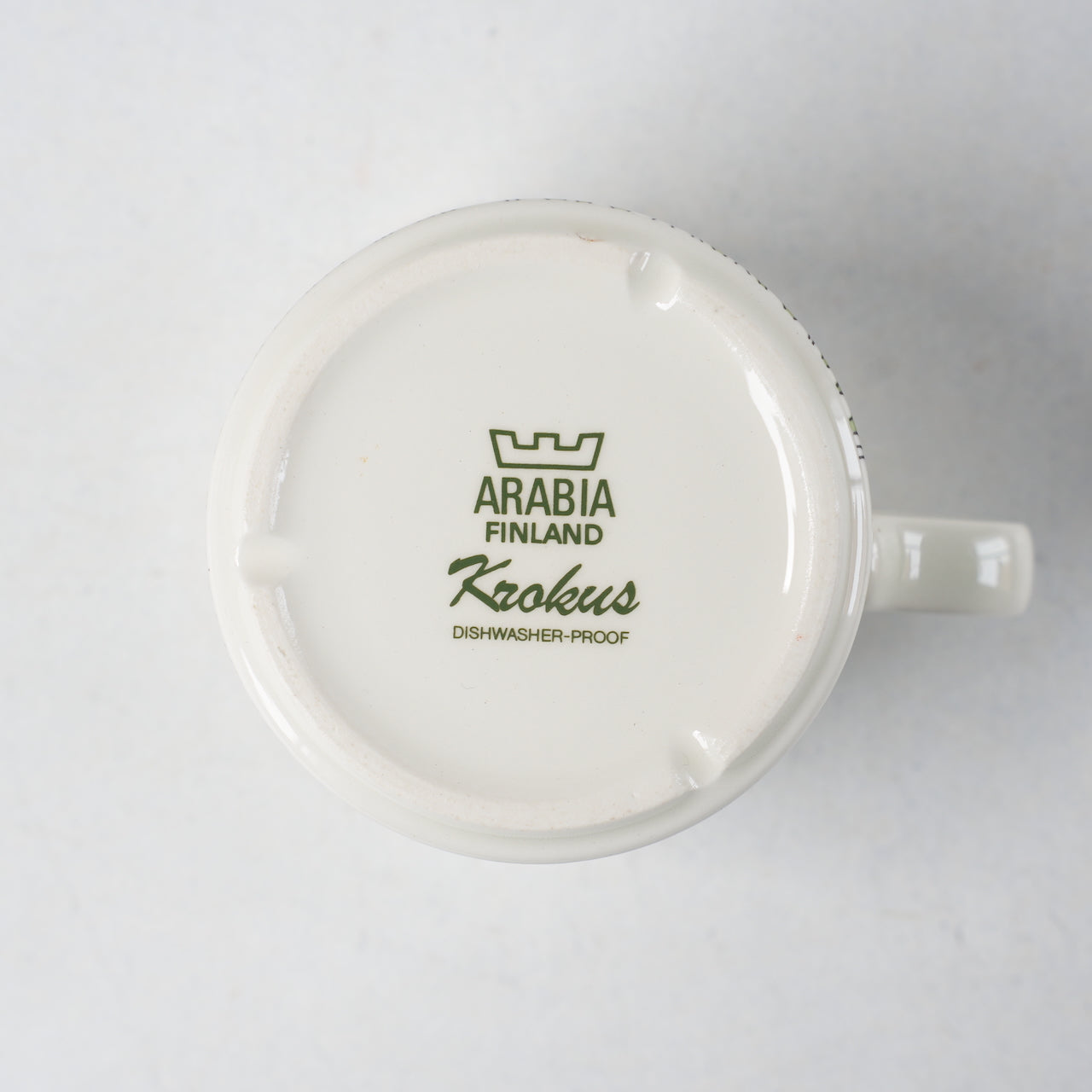 訳あり品 希少サイズ アラビア（ARABIA）カラー版 クロッカス（Krokus）ティーカップ＆ソーサー - ディテール 9