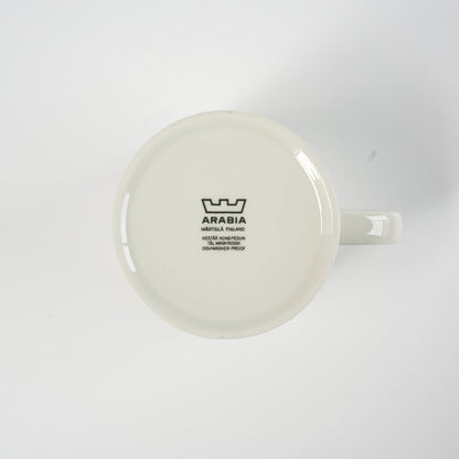 初期モデル アラビア（ARABIA）パラティッシ（Paratiisi）ブラック ティーカップ＆ソーサー - ディテール 7