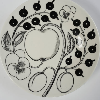 初期モデル アラビア（ARABIA）パラティッシ（Paratiisi）ブラック ティーカップ＆ソーサー - ディテール 10