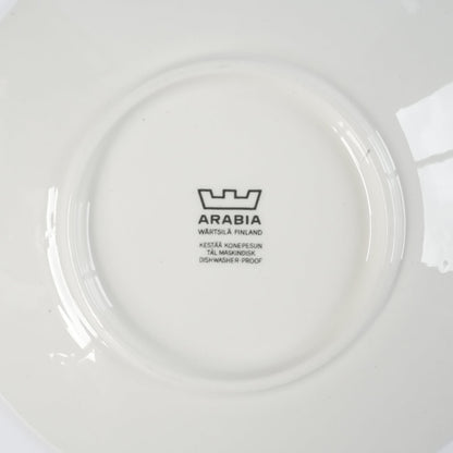 初期モデル アラビア（ARABIA）パラティッシ（Paratiisi）ブラック ティーカップ＆ソーサー - ディテール 12