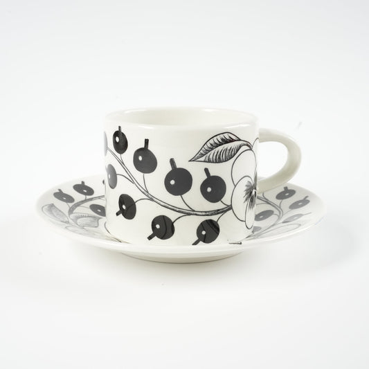 初期モデル アラビア（ARABIA）パラティッシ（Paratiisi）ブラック ティーカップ＆ソーサー - ARABIA - 北欧食器タックショミュッケ