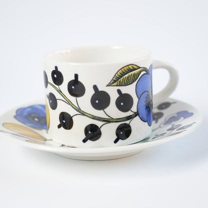 訳あり品【ヴィオラロゴ】アラビア（ARABIA）パラティッシ（Paratiisi）ティーカップ＆ソーサー - デザイン・柄の詳細