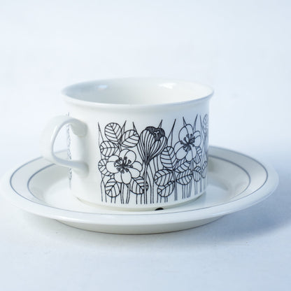 訳あり品 希少サイズ アラビア（ARABIA）クロッカス（Krokus）ティーカップ＆ソーサー - ディテール 1