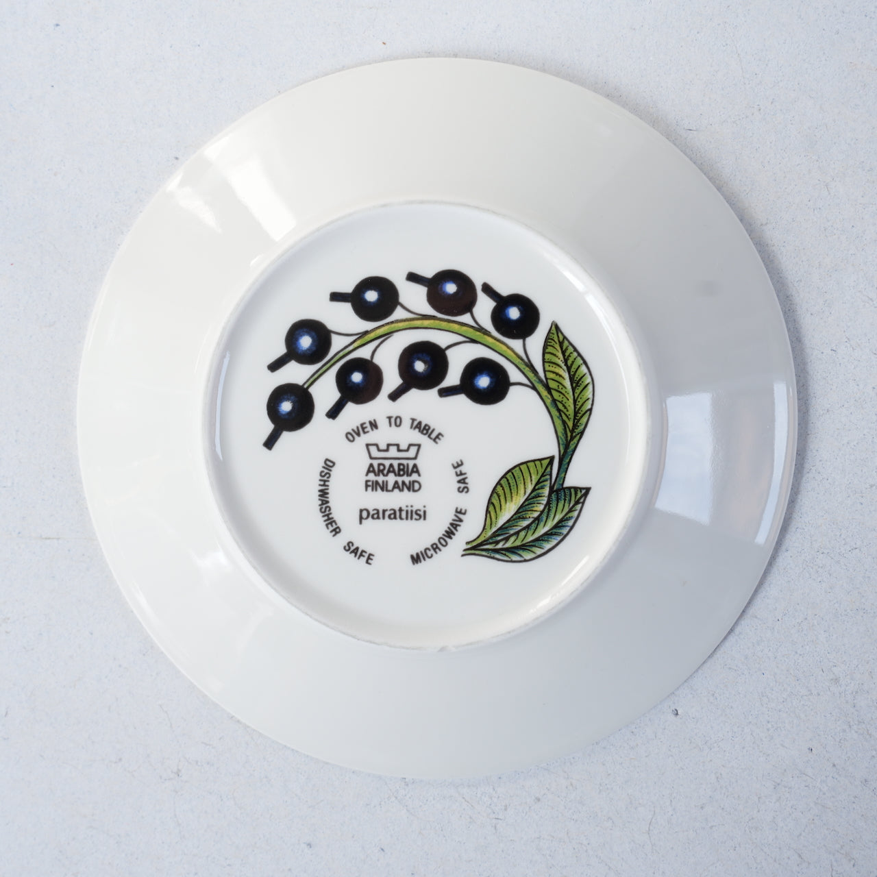 訳あり 1988年製 旧ロゴカラー アラビア（ARABIA）パラティッシ（Paratiisi）ティーカップ＆ソーサー（大 - ディテール 13