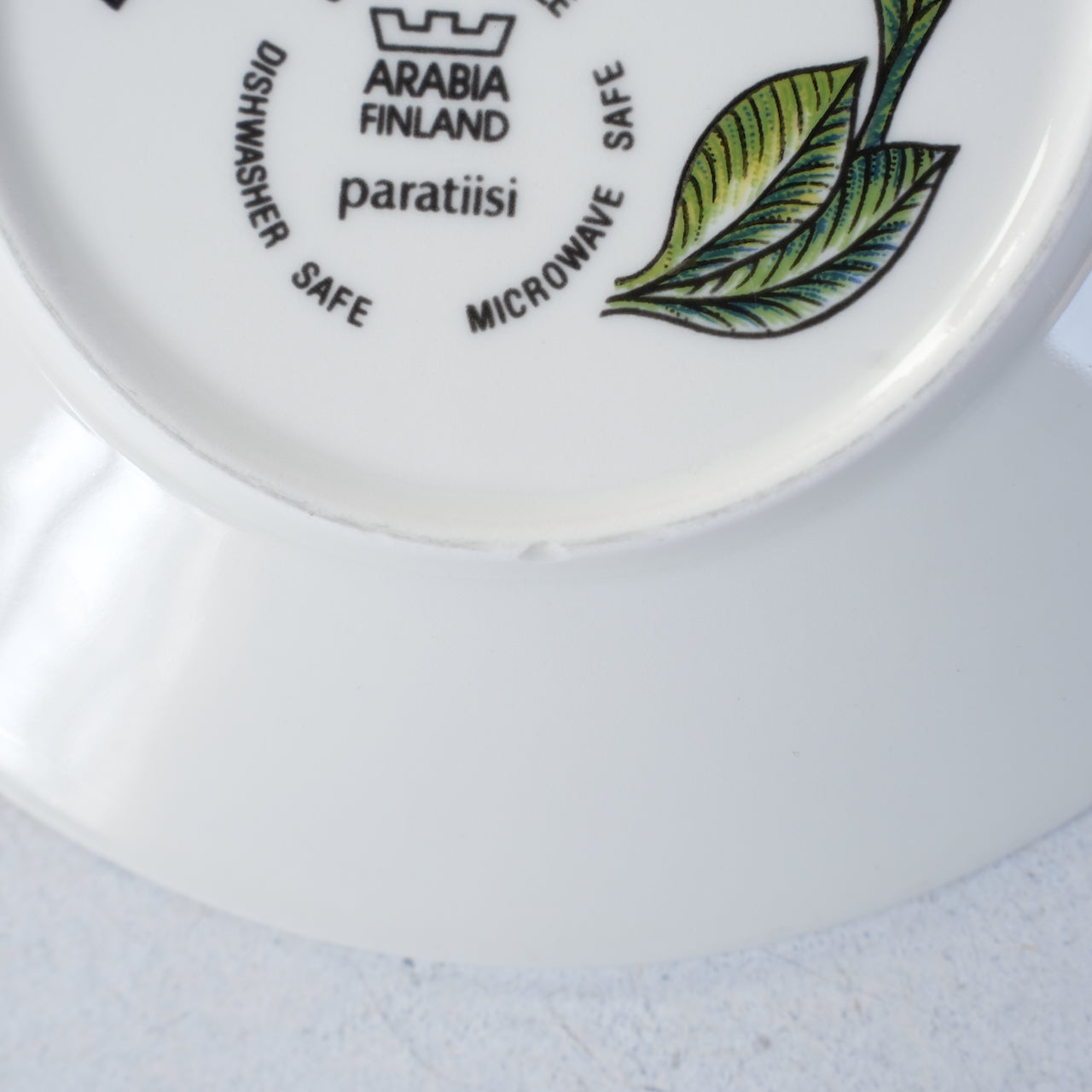 訳あり 1988年製 旧ロゴカラー アラビア（ARABIA）パラティッシ（Paratiisi）ティーカップ＆ソーサー（大 - ディテール 14