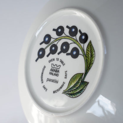 訳あり 1988年製 旧ロゴカラー アラビア（ARABIA）パラティッシ（Paratiisi）ティーカップ＆ソーサー（大サイズ） 裏面（バックスタンプ）