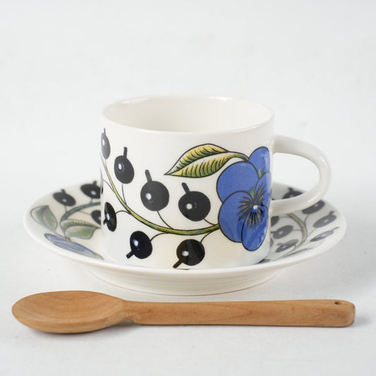 1988年製 旧ロゴカラー ARABIA（アラビア）Paratiisi（パラティッシ）コーヒーカップ＆ソーサー - ARABIA - 北欧食器タックショミュッケ