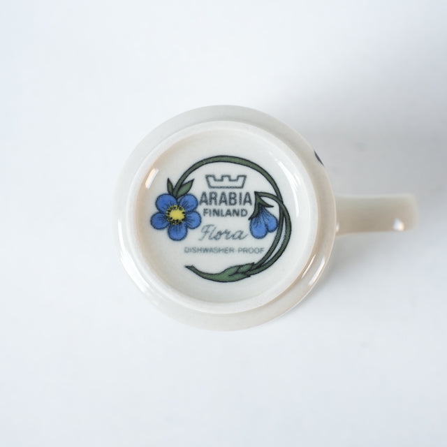 ARABIA  フローラ（Flora）コーヒーカップ＆ソーサー - バックスタンプ・裏印