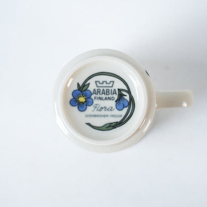 ARABIA  フローラ（Flora）コーヒーカップ＆ソーサー - バックスタンプ・裏印