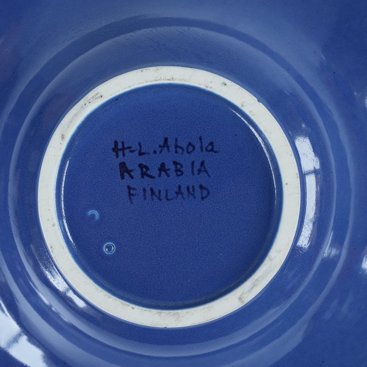 希少 ARABIA ヒルッカ・リーサ・アホラ（HLA）直筆ユニークピース 大皿 詳細6