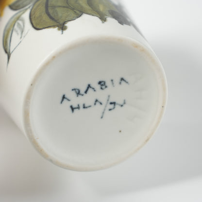 ARABIA ヒルッカ・リーサ・アホラ（HLA）黄色い薔薇 フラワーベース 小 底面のサイン