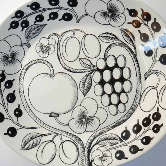 最初期モデル アラビア パラティッシ ブラック（Paratiisi）25cm オーバルプレート 1 - 全体像