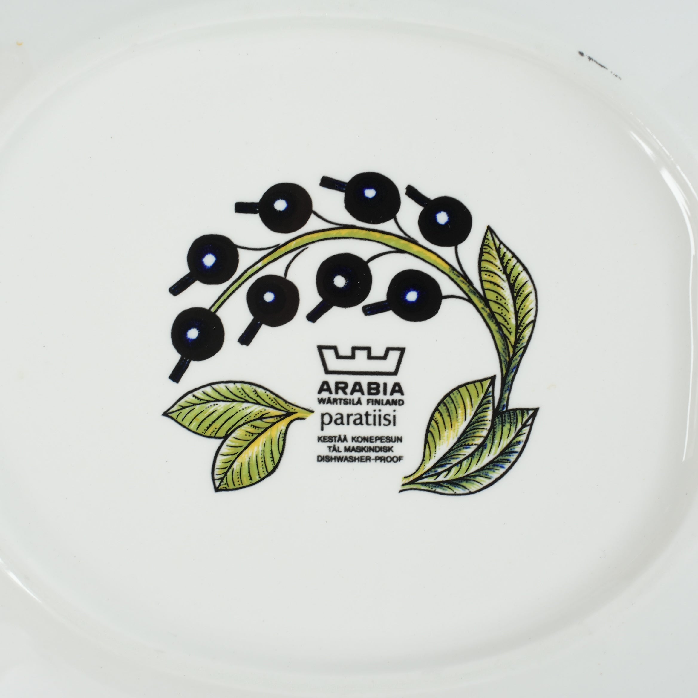 1971年製 アラビア パラティッシ（Paratiisi）オーバルプレート25cm 1