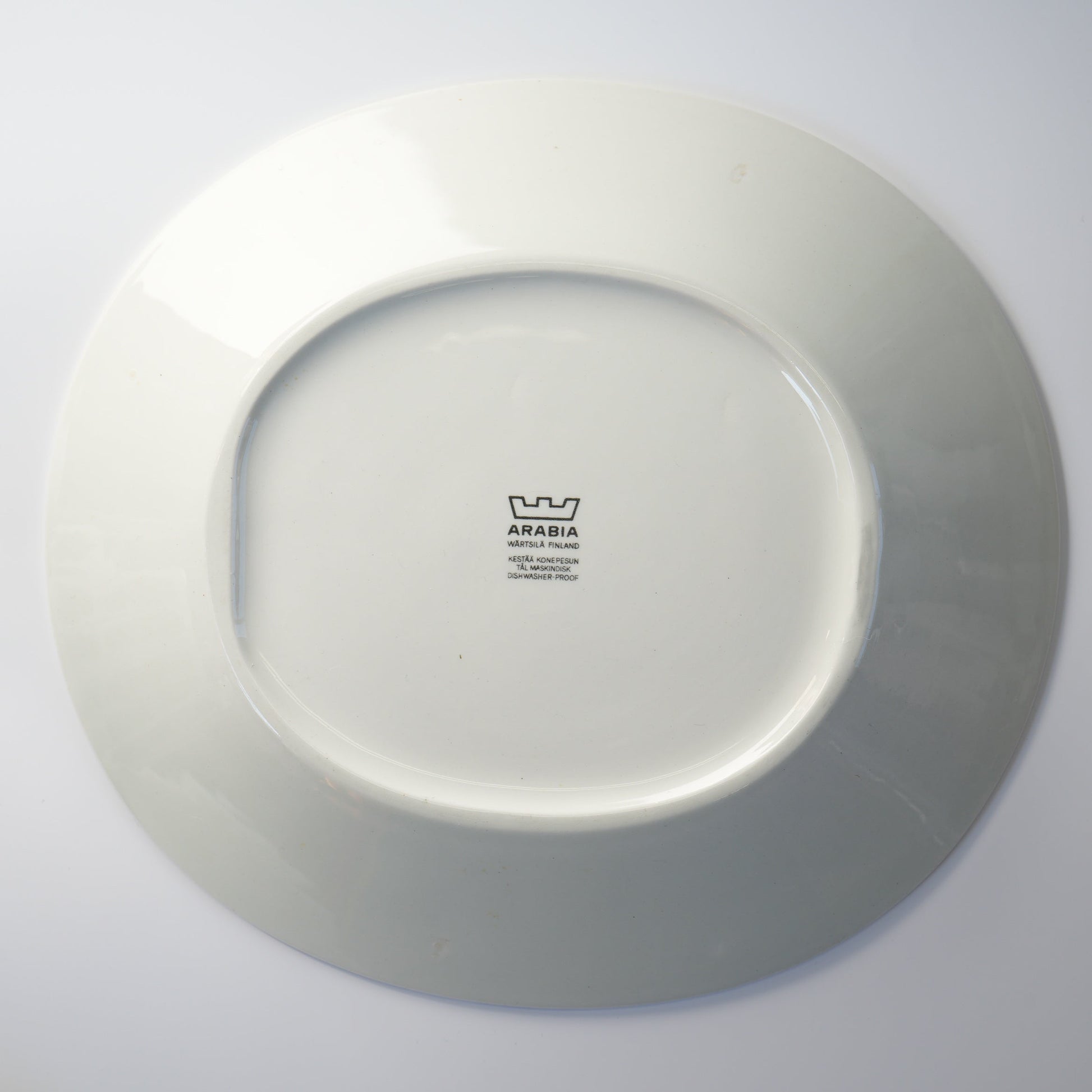 最初期モデル アラビア パラティッシ ブラック（Paratiisi）25cm オーバルプレート 2 - デザイン・柄の詳細