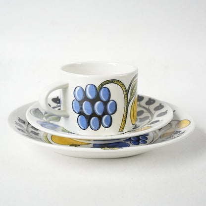 希少【ヴィオラロゴ】アラビア パラティッシ（Paratiisi）ティーカップ＆ソーサー＆ケーキ皿 トリオ - ディテール 1