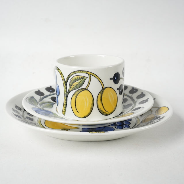 希少【ヴィオラロゴ】アラビア パラティッシ（Paratiisi）ティーカップ＆ソーサー＆ケーキ皿 トリオ - ディテール 3